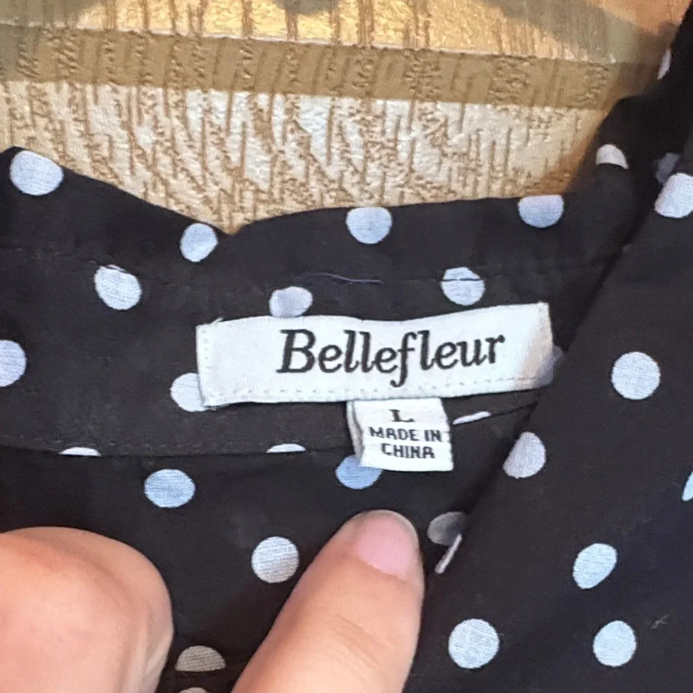 Black and White Polka Dot Blouse - Picture 2 of 4